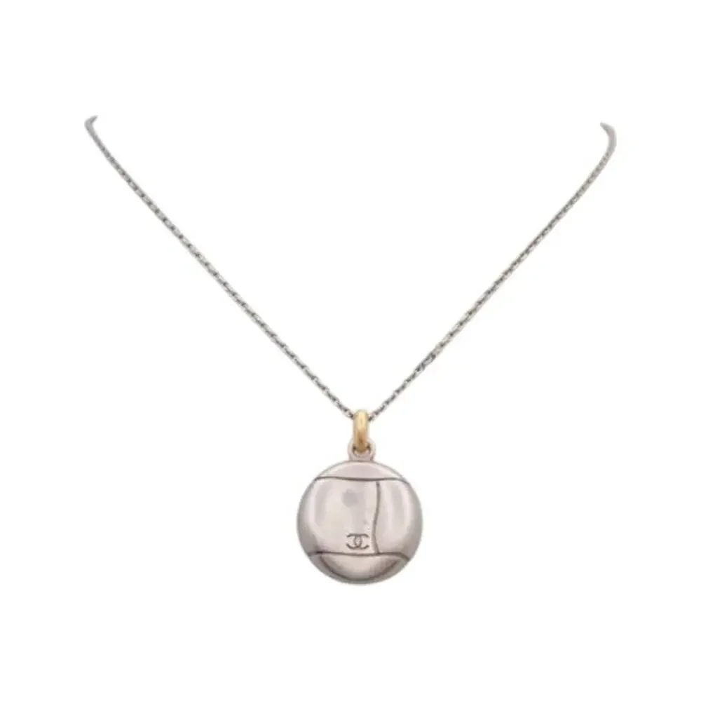 7246 - Chanel Coco Round Necklace Silver And Gold